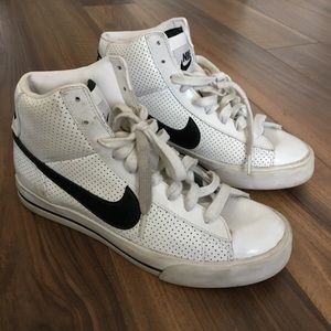 White Nike high tops